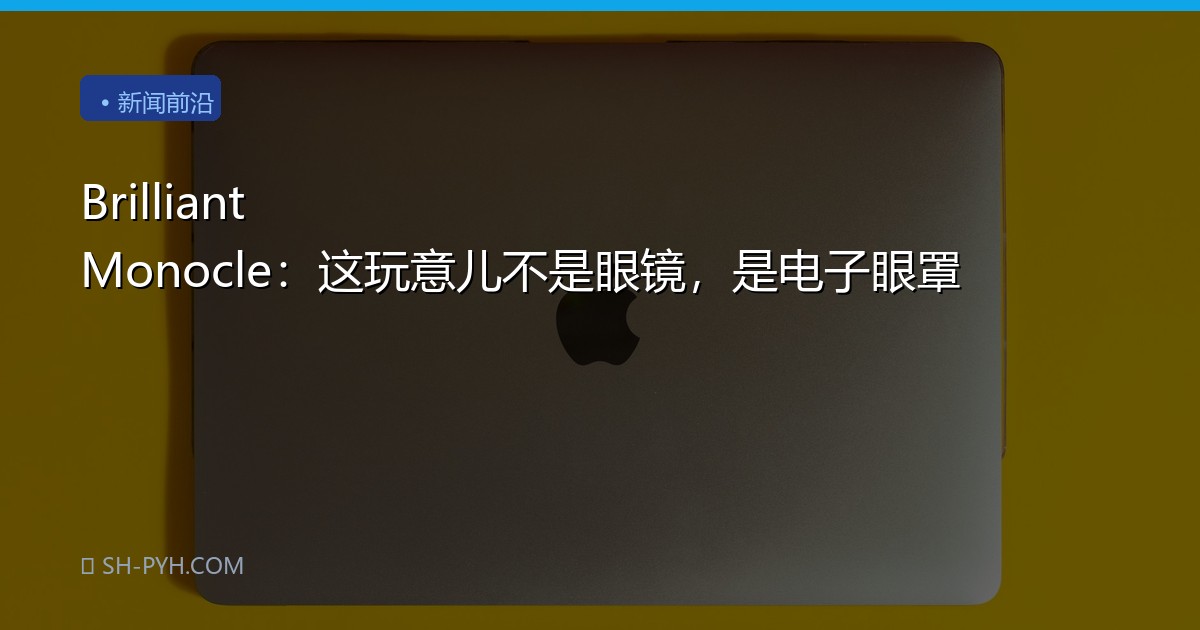 Brilliant Monocle：这玩意儿不是眼镜，是电子眼罩